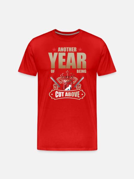 Barber Job Birthday Gift - Men's Premium Organic T-Shirt - red
