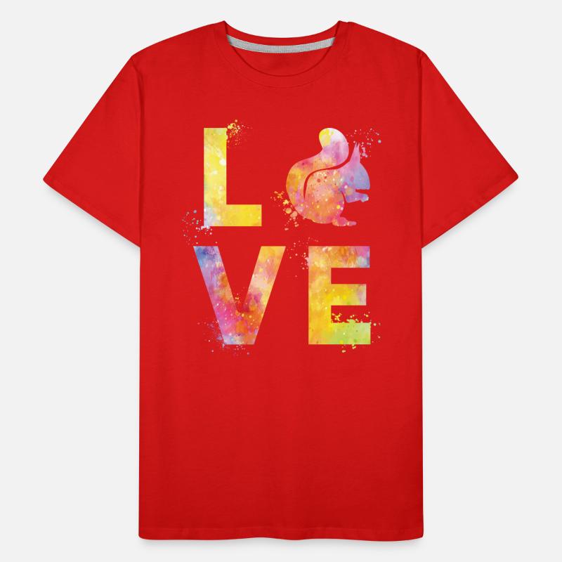 Eichhörnchen liebe Männer Premium Bio T-Shirt