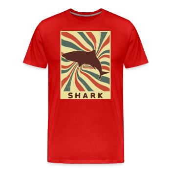 Hai Rétro Vintage - T-shirt bio Premium Homme - rouge - Devant - Damien (186cm)