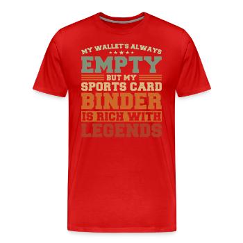 Cartes à collectionner sportives Objets de collection Cartes à collectionner sportives - T-shirt bio Premium Homme - rouge - Devant - Damien (186cm)