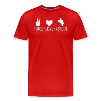 Tierretter Tierrettung Tierschutz Tierschützer - Männer Premium Bio T-Shirt - Rot - Vorne - Damien (186cm)