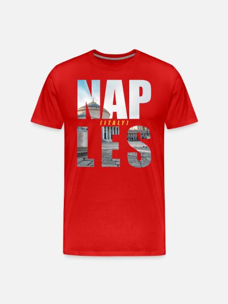 Naples Italy Souvenir - Men's Premium Organic T-Shirt - red