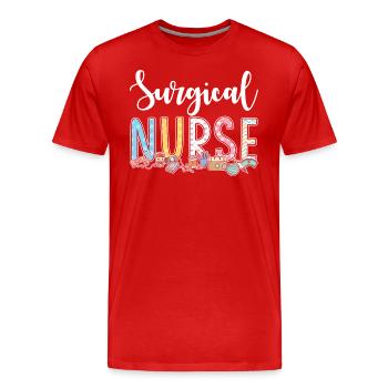 Geschenkidee Für Op-krankenschwestern - Männer Premium Bio T-Shirt - Rot - Vorne - Damien (186cm)