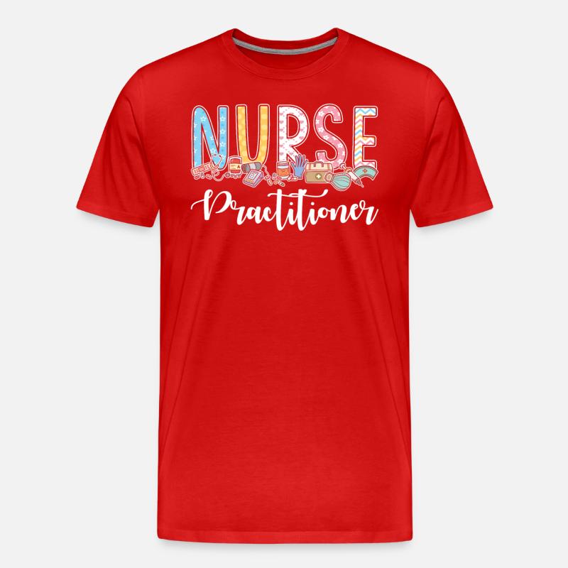 Nurse Practitioner - Männer Premium Bio T-Shirt - Rot