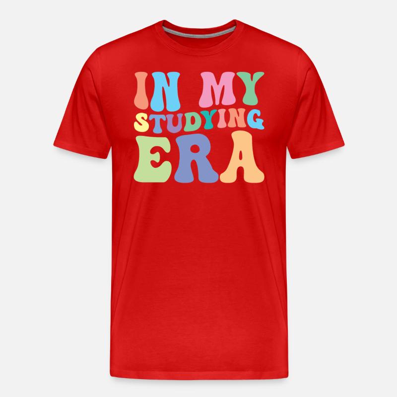 Studieren Retro Groovy Student - Männer Premium Bio T-Shirt - Rot