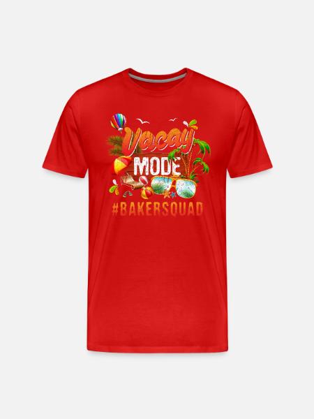 Baker Vacation Group #Bakersquad - Men's Premium Organic T-Shirt - red