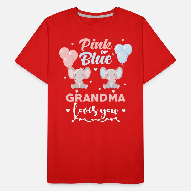 Rosa oder blauer Oma Elefant Männer Premium Bio T-Shirt