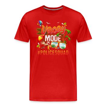 Groupe de vacances de la police #Policesquad - T-shirt bio Premium Homme - rouge - Devant - Damien (186cm)