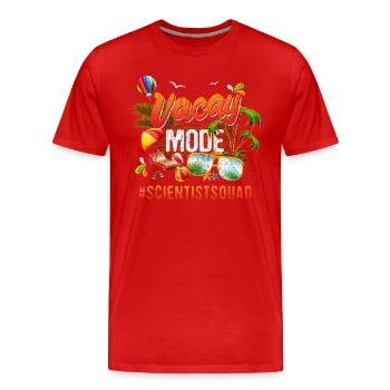 Scientist Vacation Group #Scientistsquad - Men's Premium Organic T-Shirt - red - Front - Damien (186cm)