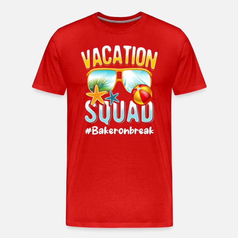 Baker Vacation Squad #Bakeronbreak - Männer Premium Bio T-Shirt - Rot
