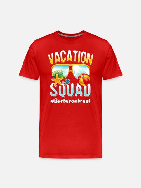 Barber Vacation Squad #Barberonbreak - Men's Premium Organic T-Shirt - red