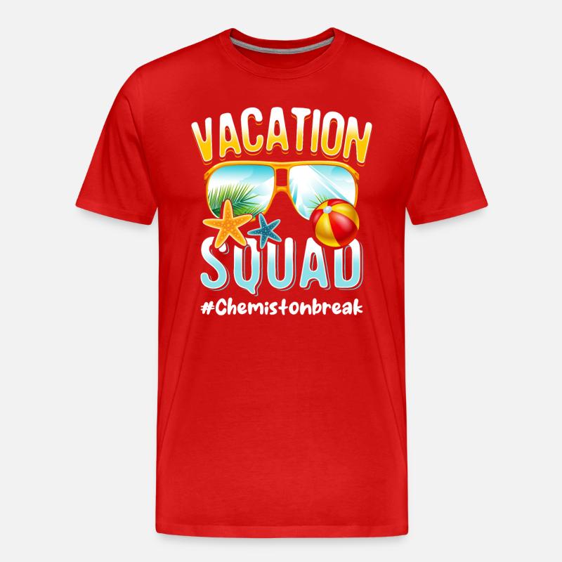 Chemist Vacation Squad #Chemistonbreak - Men's Premium Organic T-Shirt - red
