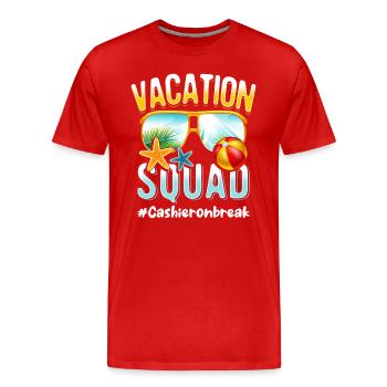 Kassierer Vacation Squad #Cashieronbreak - Männer Premium Bio T-Shirt - Rot - Vorne - Damien (186cm)