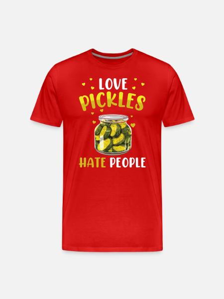 Pickles Lover syltede agurk gave - Herre Premium T-shirt økologisk - rød