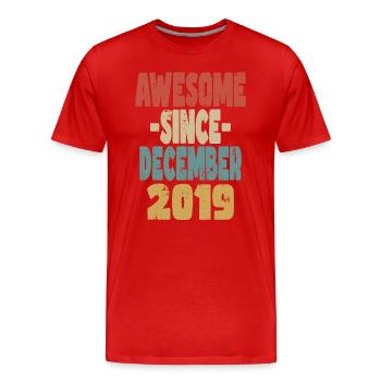 Fantastischer Dezember 2019 - Männer Premium Bio T-Shirt - Rot - Vorne - Damien (186cm)
