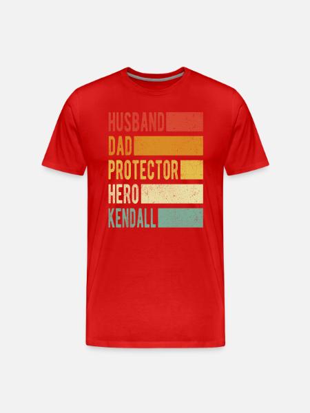 Kendall Name Dad Gift - Men's Premium Organic T-Shirt - red