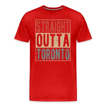 Direkt aus Toronto - Männer Premium Bio T-Shirt - Rot - Vorne - Damien (186cm)