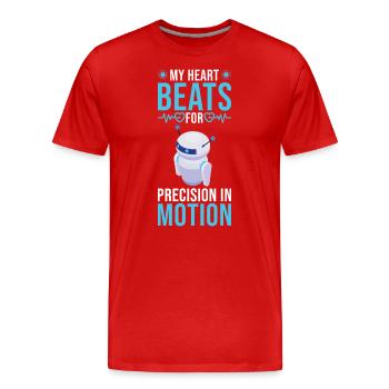 Robotics Engineer Robot Robotics technician - Men's Premium Organic T-Shirt - red - Front - Damien (186cm)