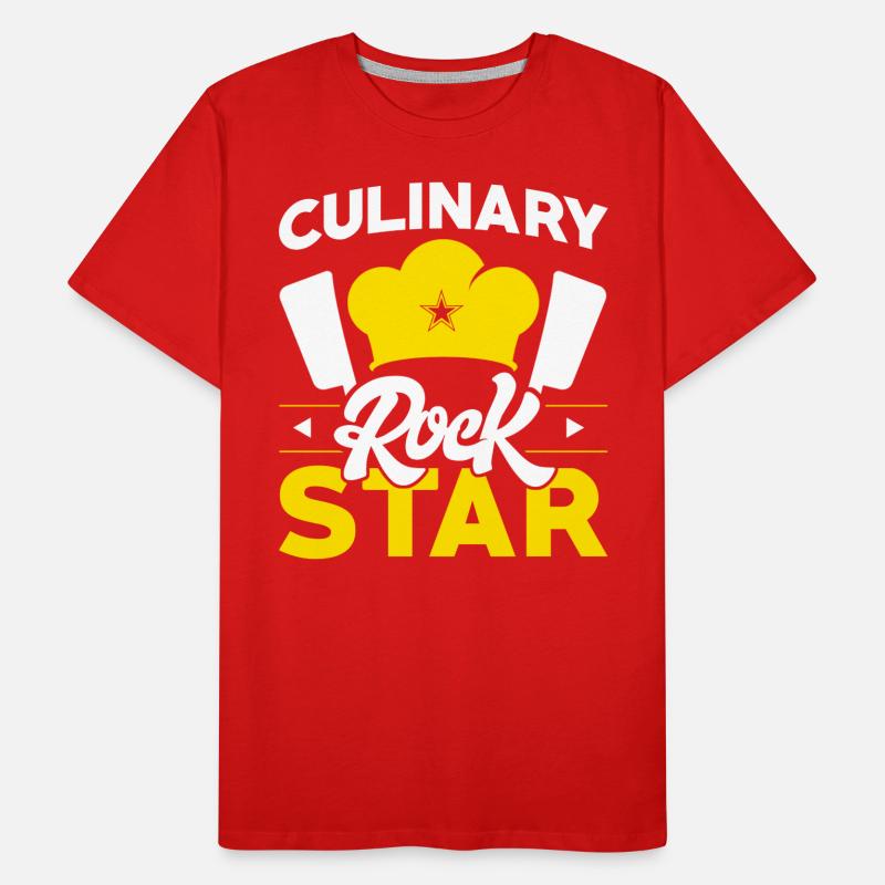 Chef Cook Kitchen Culinary Gift Men's Premium Organic T-Shirt
