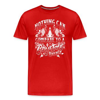 Cristaux Énergie pour les amateurs de cristaux - T-shirt bio Premium Homme - rouge - Devant - Damien (186cm)
