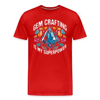 Lapidary Artists Gem Crafting Lapidist - Men's Premium Organic T-Shirt - red - Front - Damien (186cm)