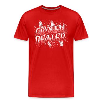 Cristaux d’énergie pour les amateurs de cristal Pierres précieuses - T-shirt bio Premium Homme - rouge - Devant - Damien (186cm)