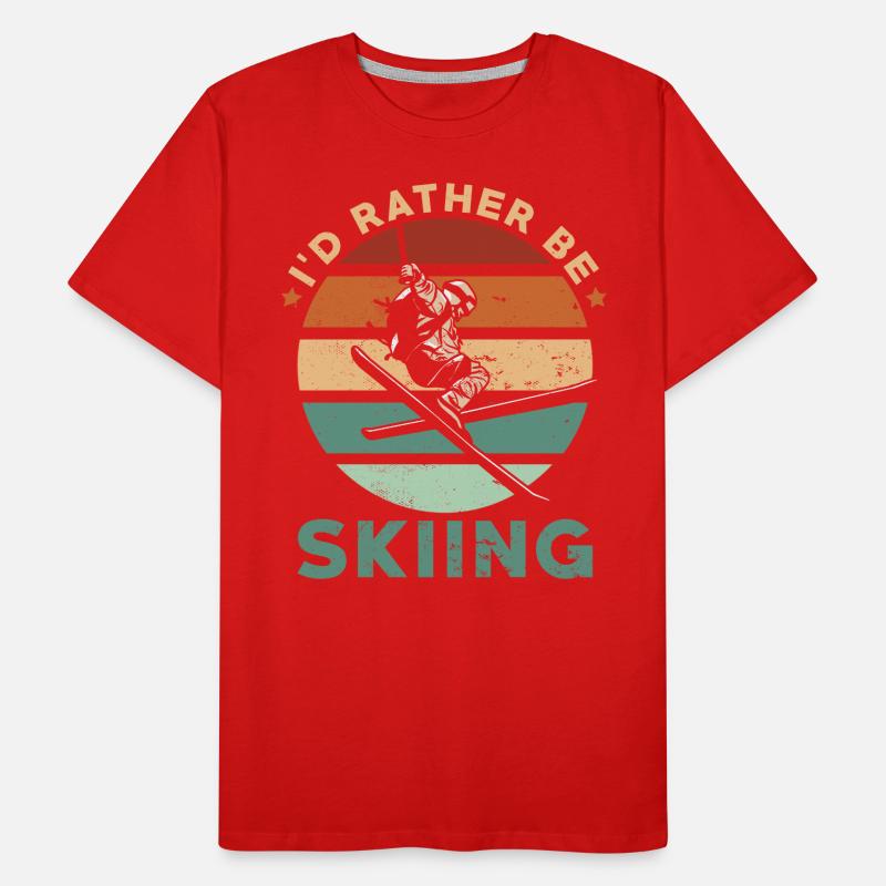 Passionné de ski Skieur rétro vintage skieur T-shirt bio Premium Homme
