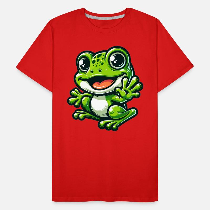 Frog Comic Cute Frog Men's Premium Organic T-Shirt
