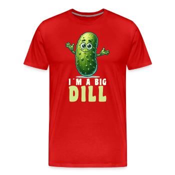 Gurken Lustige Gurken Gurken-Wortspiel - Männer Premium Bio T-Shirt - Rot - Vorne - Damien (186cm)