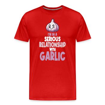 Knoblauch Liebhaber Gewürz Lustiger Knoblauch Beziehungszitat - Männer Premium Bio T-Shirt - Rot - Vorne - Damien (186cm)