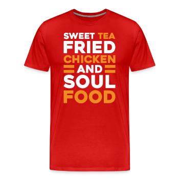 Süßer Tee Gebratenes Hähnchen Südstaatenküche Soul Food - Männer Premium Bio T-Shirt - Rot - Vorne - Damien (186cm)