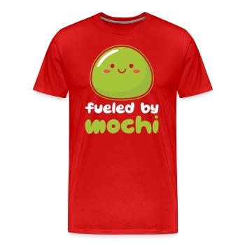 Kawaii Mochi Japanese Dessert Inspired - Men's Premium Organic T-Shirt - red - Front - Damien (186cm)