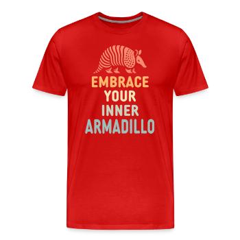 Armadillo Chlamyphoridae Enthusiast Exclusive - Men's Premium Organic T-Shirt - red - Front - Damien (186cm)