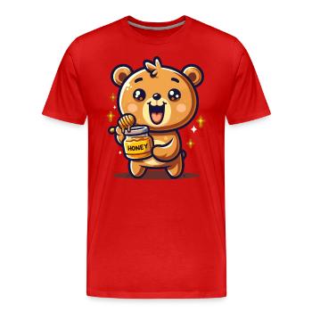 Bären-Honig - Männer Premium Bio T-Shirt - Rot - Vorne - Damien (186cm)