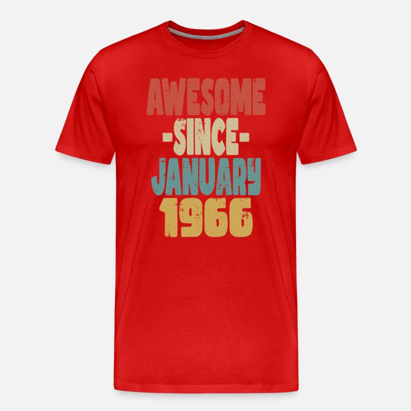 Fantastischer Januar 1966 - Männer Premium Bio T-Shirt - Rot