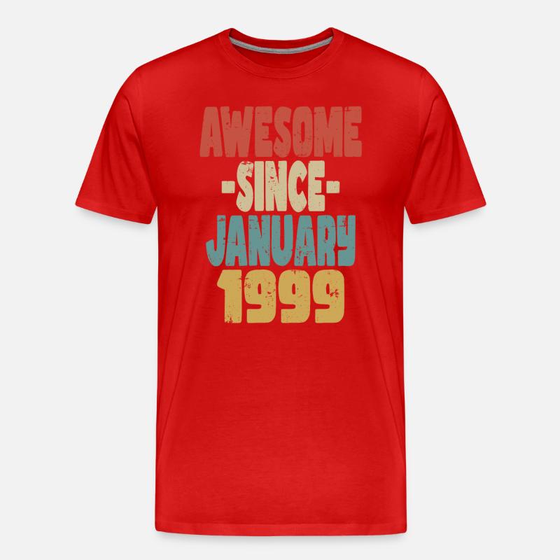 Fantastischer Januar 1999 - Männer Premium Bio T-Shirt - Rot