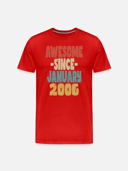 Génial Janvier 2006 - T-shirt bio Premium Homme - rouge