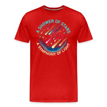 Meteor Shower Astronomy Comet Astronomer Meteor - Men's Premium Organic T-Shirt - red - Front - Damien (186cm)