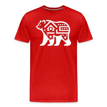 Bär Ureinwohner Amerikas Tierkreis - Männer Premium Bio T-Shirt - Rot - Vorne - Damien (186cm)