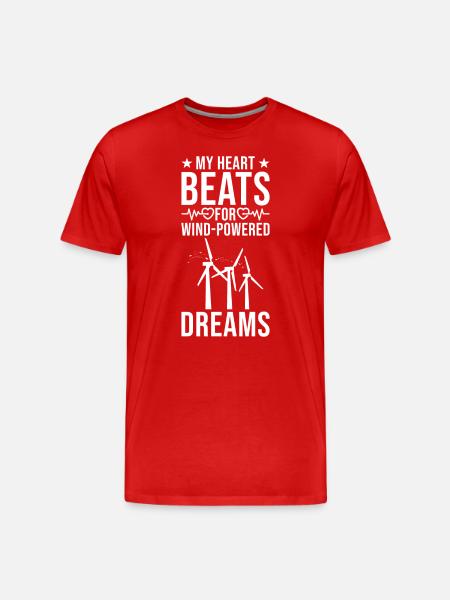 Wind Turbine Technician Windmill - Men's Premium Organic T-Shirt - red