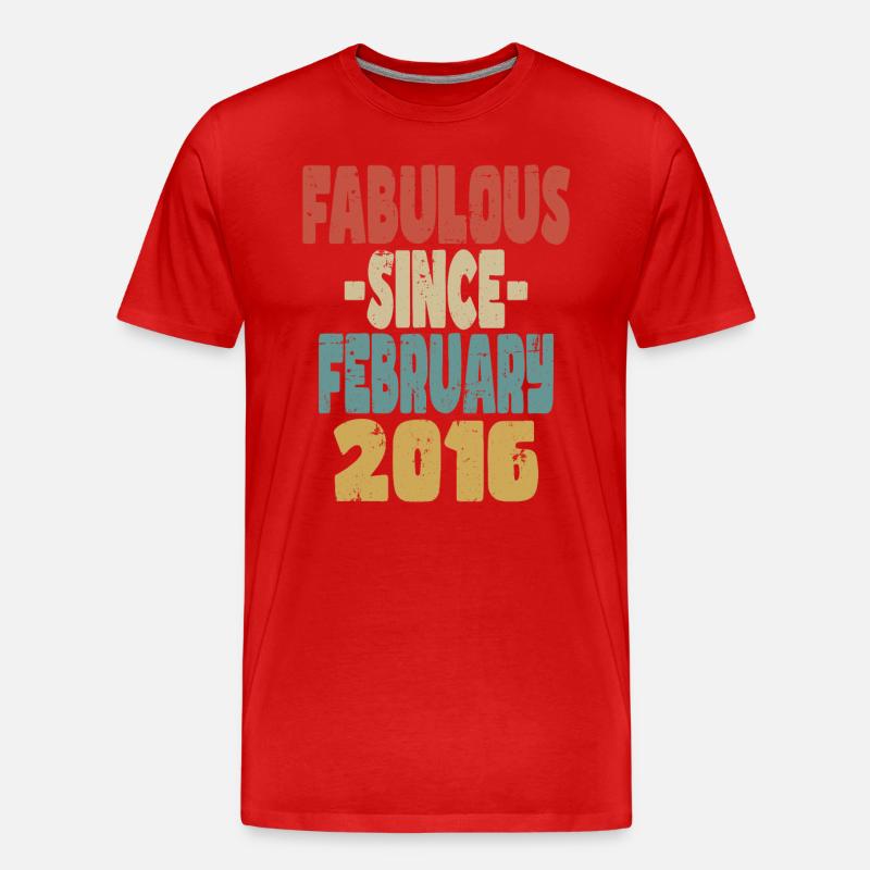 Fabelhafter Februar 2016 - Männer Premium Bio T-Shirt - Rot