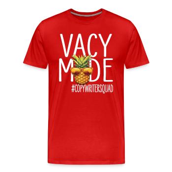 Rédacteur Vacances Mode Vacy Copywritersquad - T-shirt bio Premium Homme - rouge - Devant - Damien (186cm)