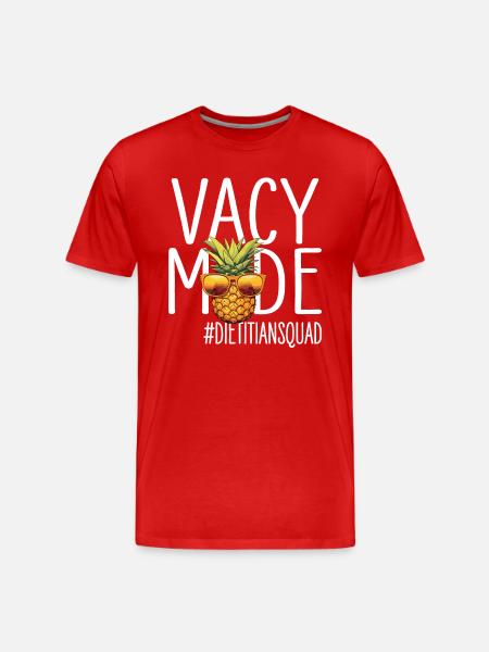 Dietitian Vacation Vacy Mode Dietitiansquad - Men's Premium Organic T-Shirt - red