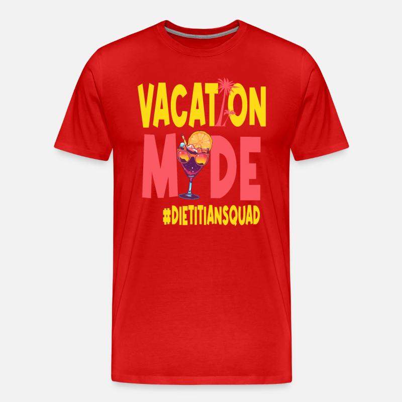 Ernährungsberater Urlaub Vacy Mode Diätassistent - Männer Premium Bio T-Shirt - Rot