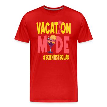 Vacances scientifiques Mode vacy Escouade scientifique - T-shirt bio Premium Homme - rouge - Devant - Damien (186cm)