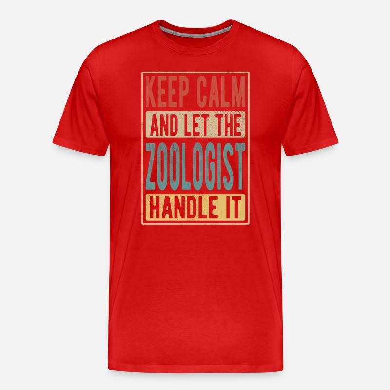 Zoologe Retro Geschenk - Männer Premium Bio T-Shirt - Rot