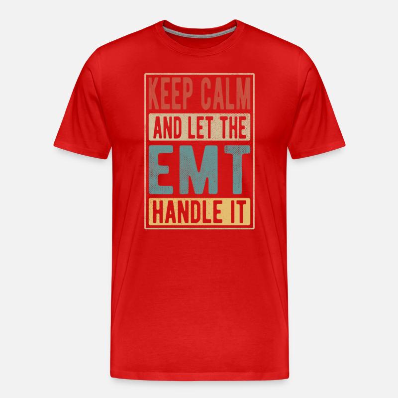 Emt Retro Geschenk - Männer Premium Bio T-Shirt - Rot