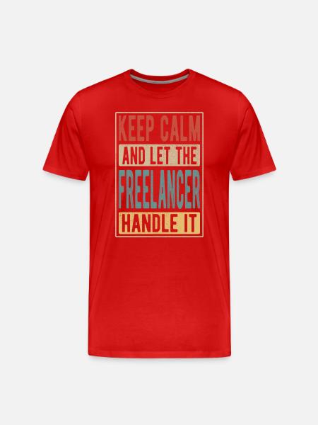 Freelancer Retro Gift - Men's Premium Organic T-Shirt - red