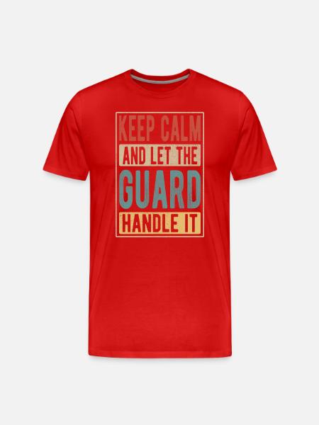 Guard Retro Gift - Men's Premium Organic T-Shirt - red