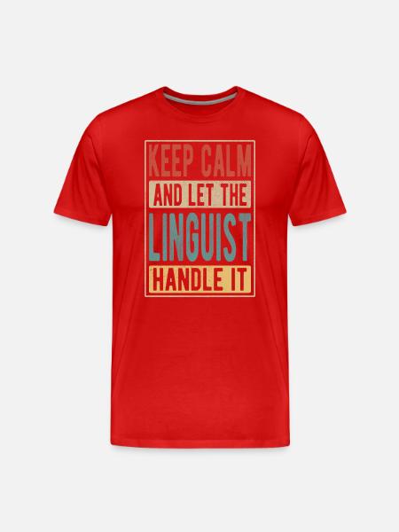 Linguist Retro Gift - Men's Premium Organic T-Shirt - red